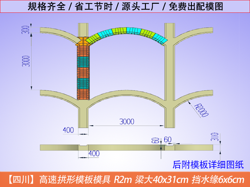 四川高速拱形骨架定型模板，快速施工，高效便捷